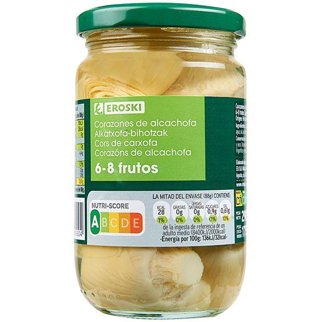 Eroski Alcachofa 6/8 frutos EROSKI frasco 175 g