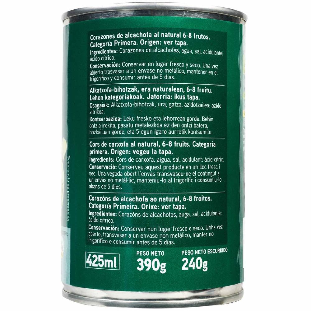 Eroski Alcachofa 6/8 Frutos EROSKI Lata 240 G