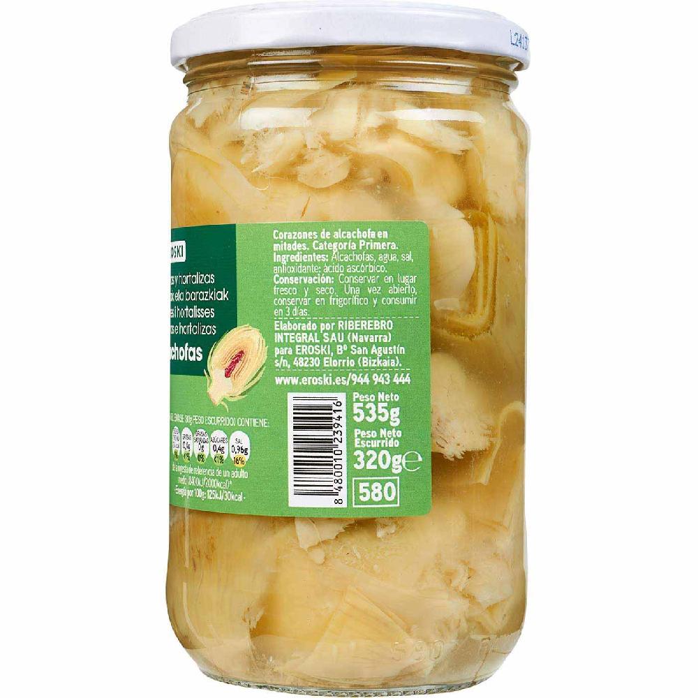 Eroski Alcachofa En Mitades EROSKI Frasco 320 G
