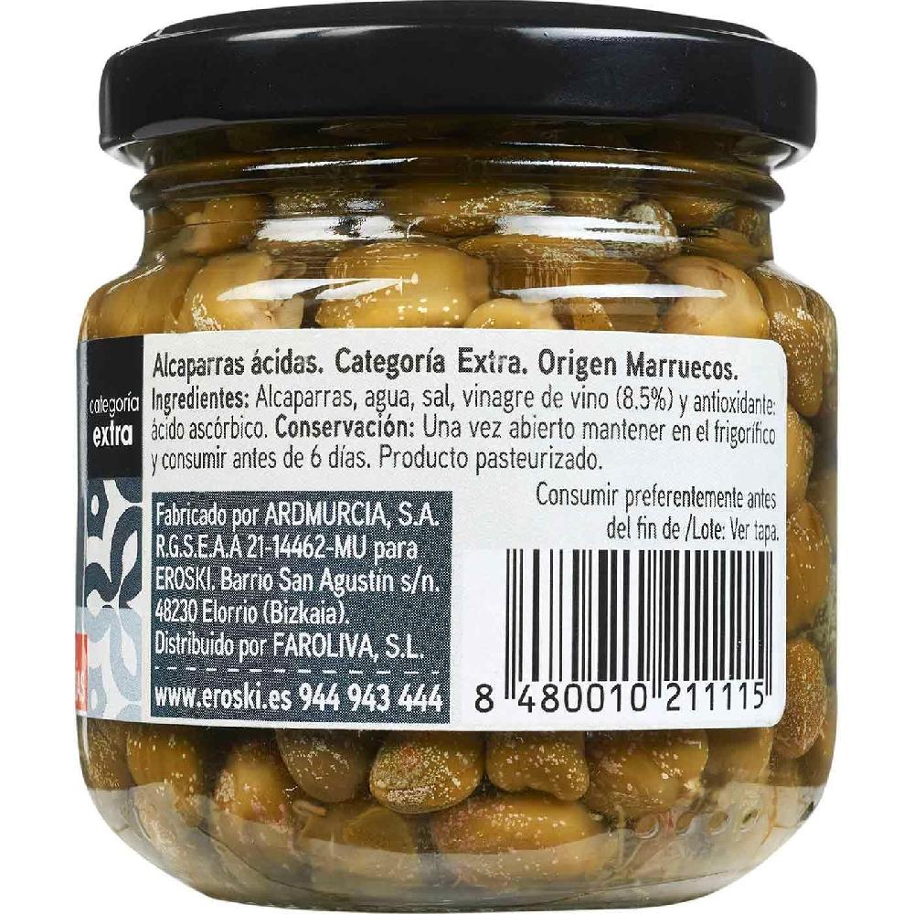 Eroski Alcaparras En Vinagre EROSKI Frasco 80 G