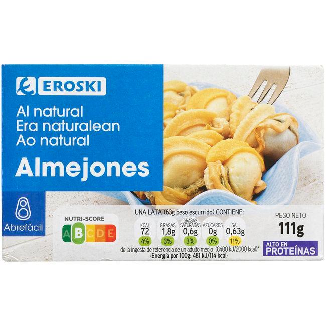 Eroski Almejones al natural EROSKI lata 63 g