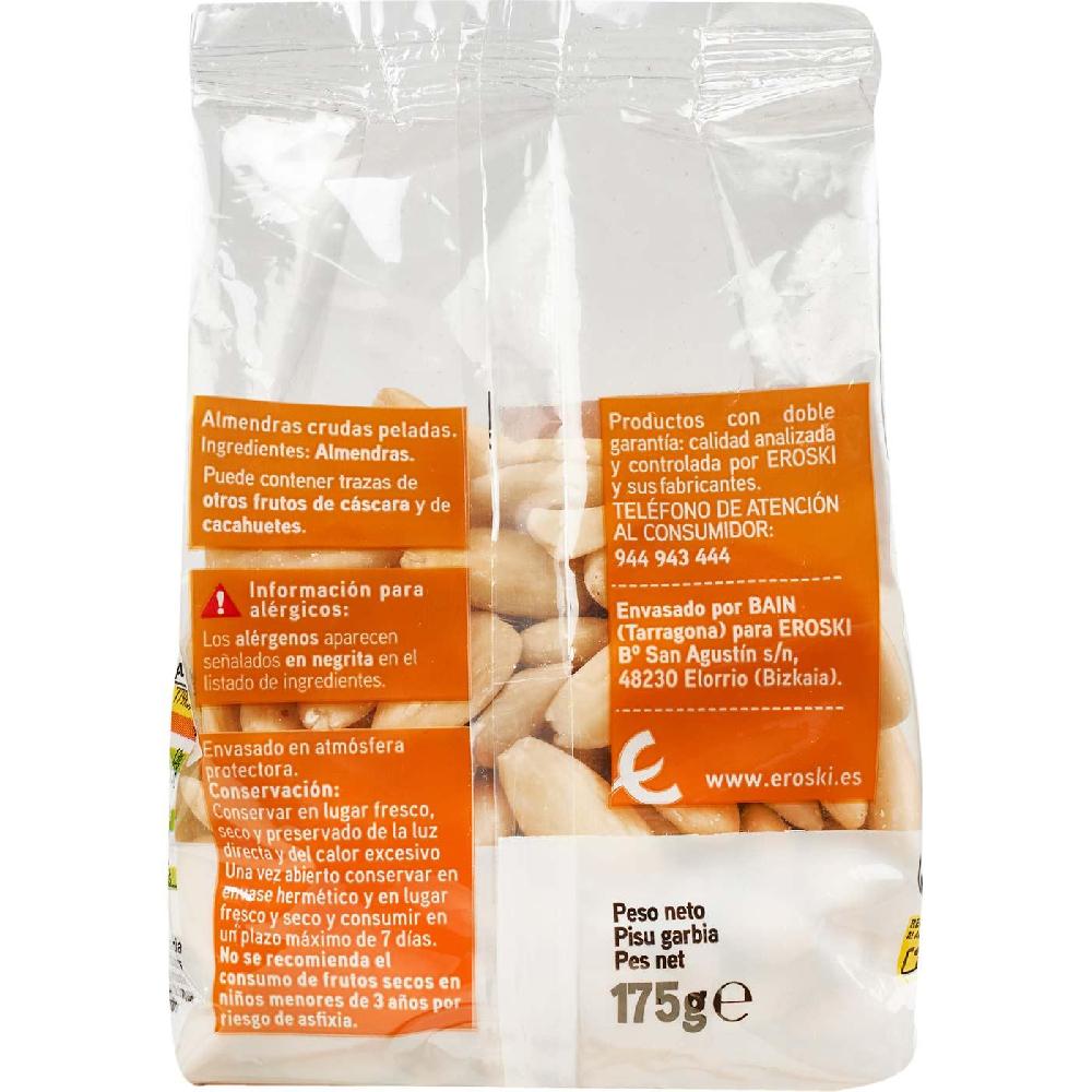 Eroski Almendras Crudas EROSKI Bolsa 175 G