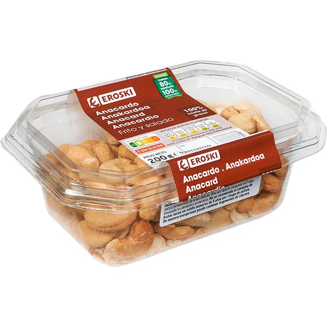 Eroski Anacardos Fritos EROSKI Tarrina 200 G