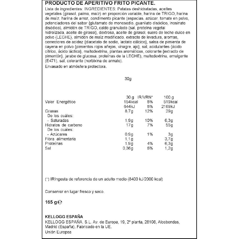 Eroski Aperitivo Hot&spicy PRINGLES Tubo 165 G