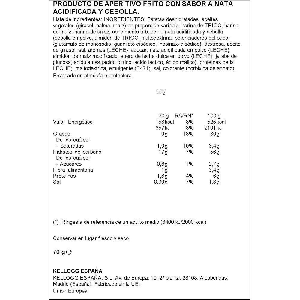 Eroski Aperitivo Sour Cream PRINGLES Lata 70 G