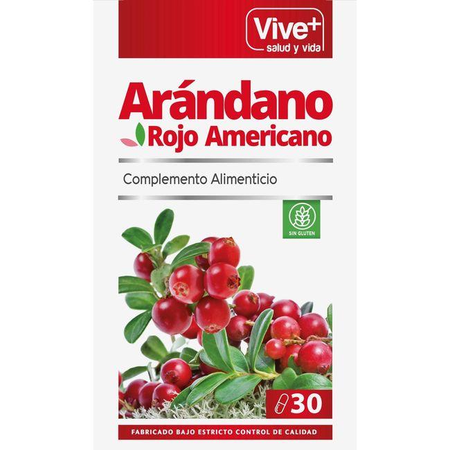Eroski Arándano rojo VIVE+ bote 30 cápsulas