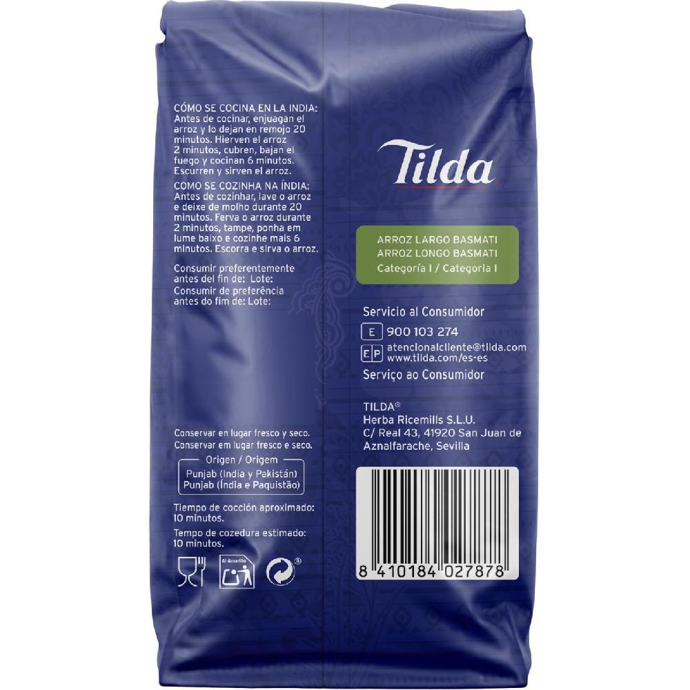 Eroski Arroz Basmati TILDA Paquete 1 Kg