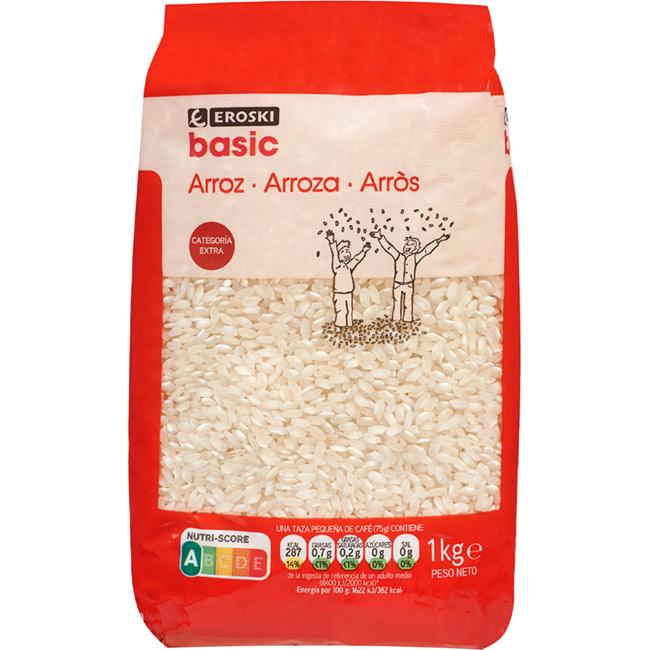 Eroski Arroz extra EROSKI basic paquete 1 kg