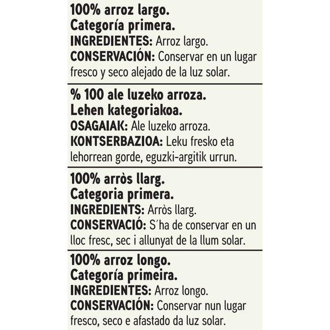 Eroski Arroz Largo EROSKI BASIC Paquete 1 Kg