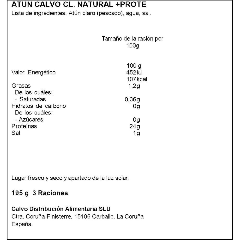 Eroski Atún Claro Natural +PRO CALVO Pack 3x65 G