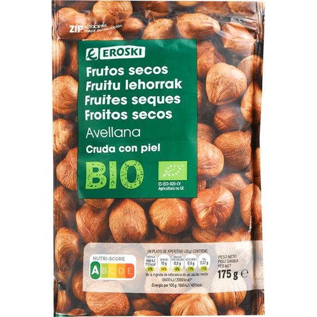 Eroski Avellana cruda bio EROSKI bolsa 175 g