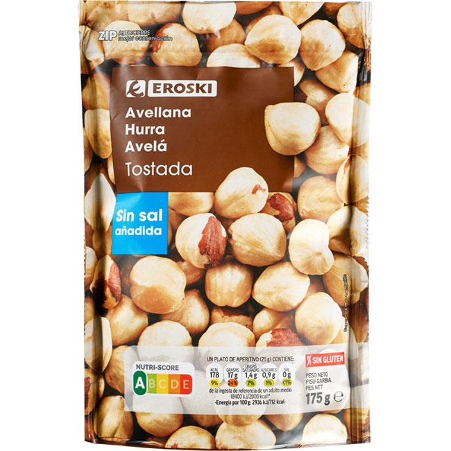 Eroski Avellana tostada EROSKI bolsa 175 g