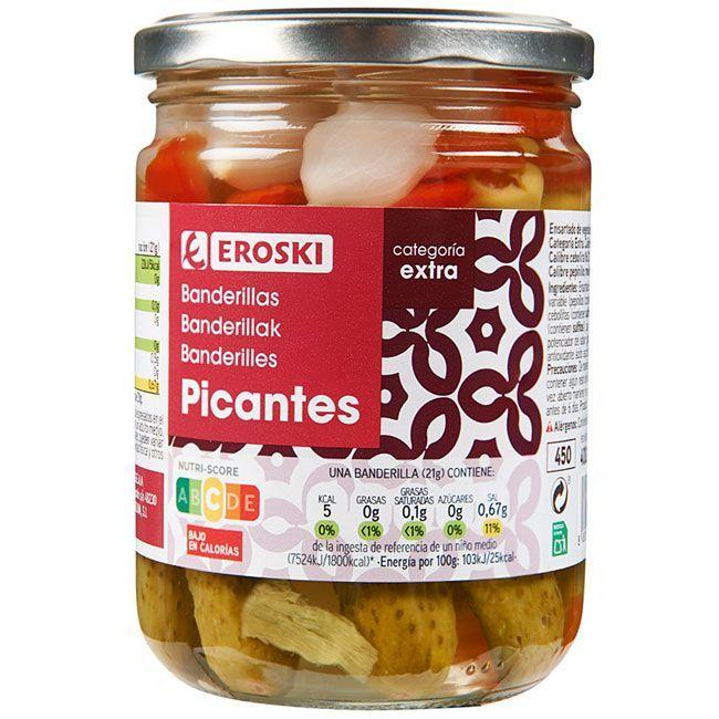 Eroski Banderillas picantes EROSKI frasco 210 g