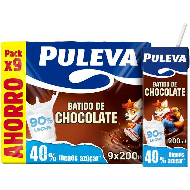 Eroski Batido De Cacao PULEVA Pack 9x200 Ml