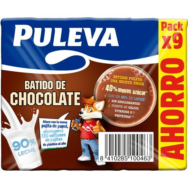 Eroski Batido de cacao PULEVA pack 9x200 ml