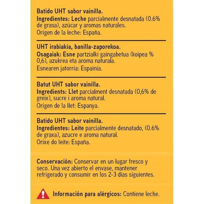 Eroski Batido De Vainilla EROSKI Botella 1 Litro