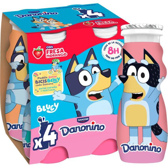 Eroski Bebedino sabor fresa DANONE pack 4x100 ml