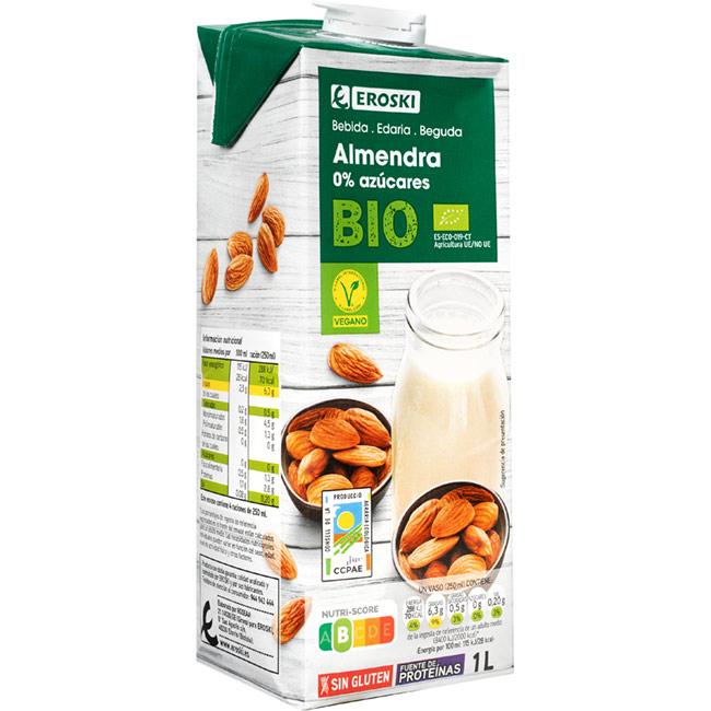 Eroski Bebida De Almendra EROSKI BIO Brik 1 Litro