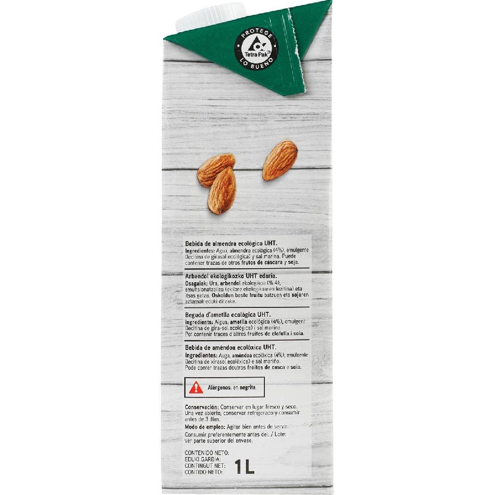 Eroski Bebida De Almendra EROSKI BIO Brik 1 Litro