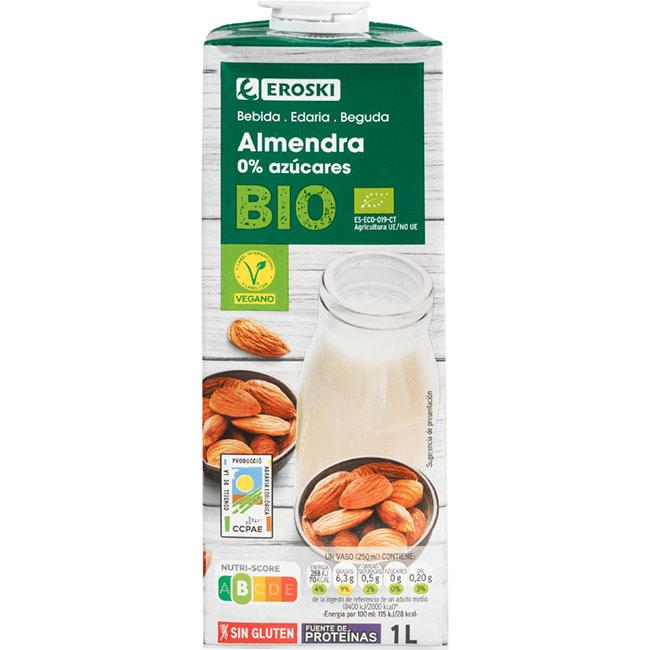 Eroski Bebida De Almendra EROSKI BIO Brik 1 Litro