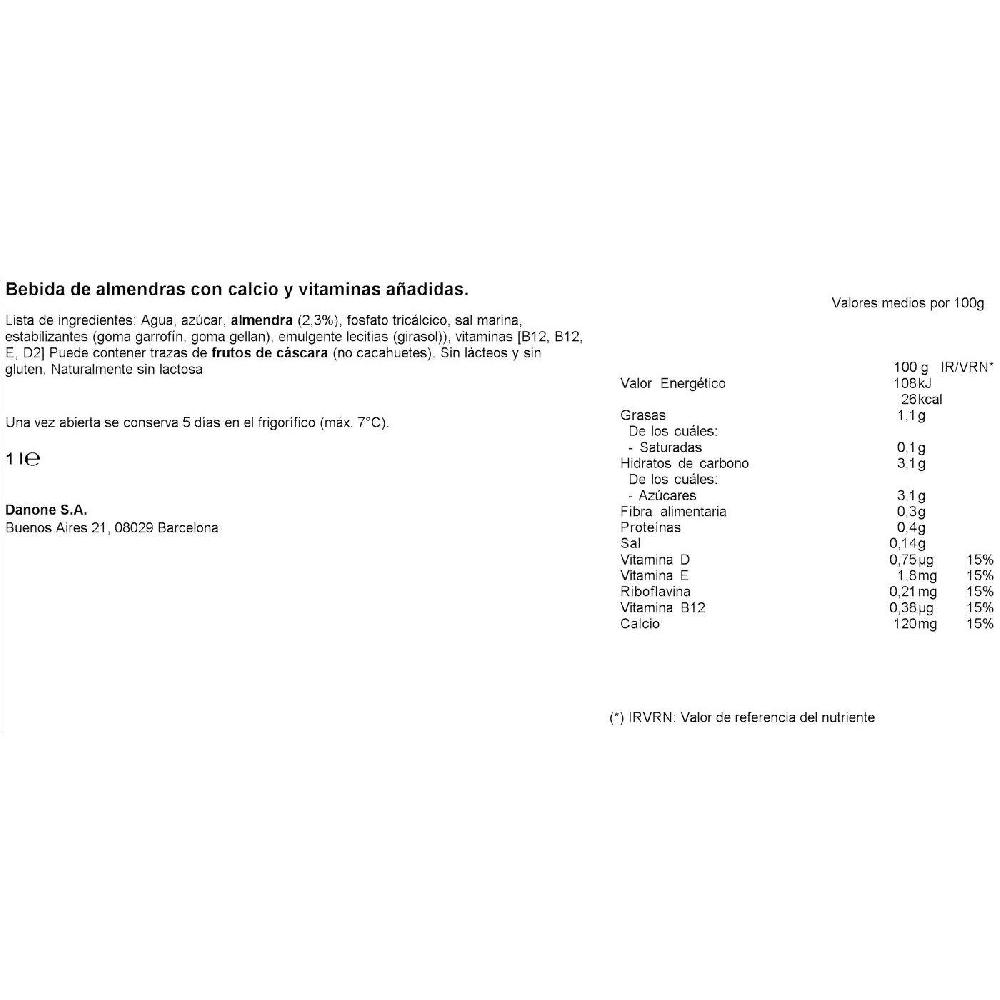 Eroski Bebida De Almendras ALPRO Brik 1 Litro