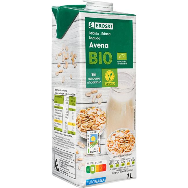 Eroski Bebida De Avena EROSKI BIO Brik 1 Litro