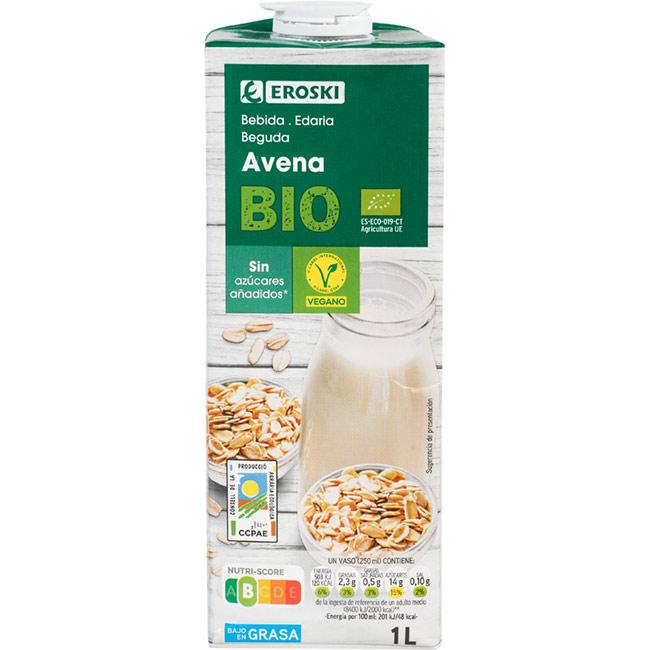 Eroski Bebida De Avena EROSKI BIO Brik 1 Litro