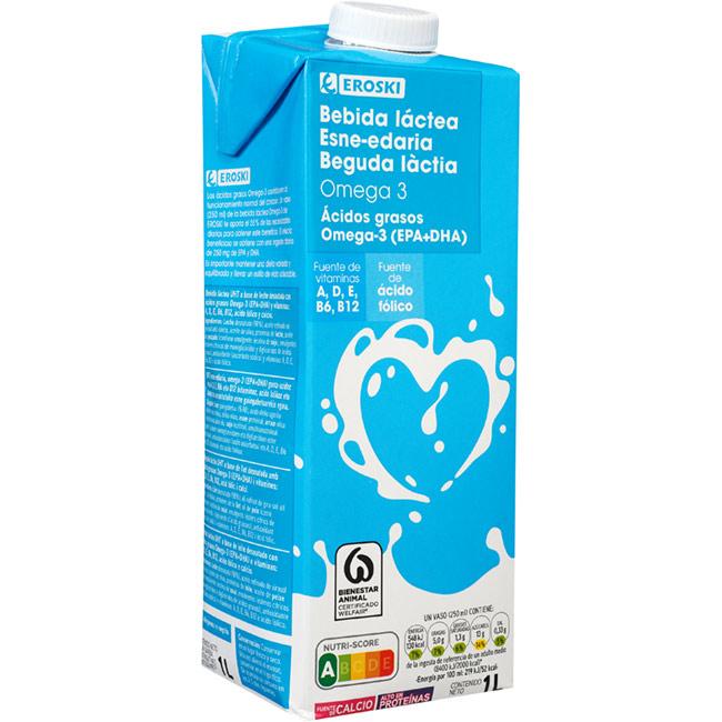 Eroski Bebida Láctea Omega3 EROSKI Brik 1 Litro
