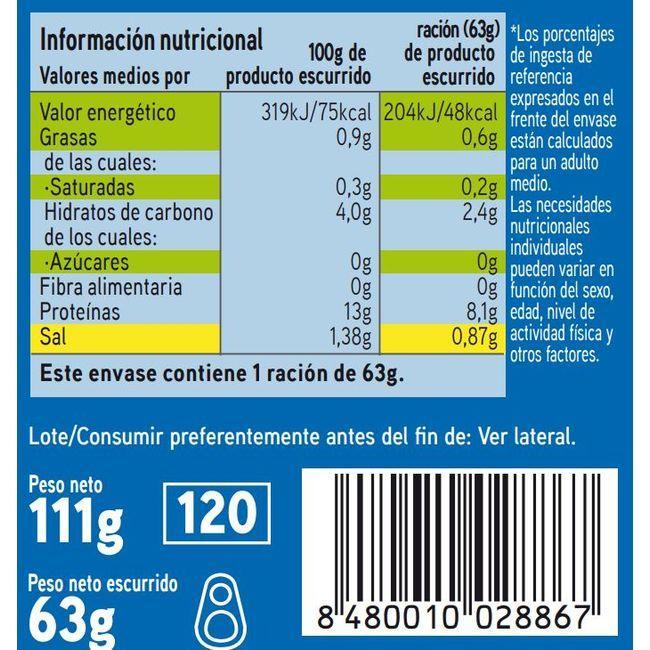 Eroski Berberecho 45/55 Piezas EROSKI Lata 63 G