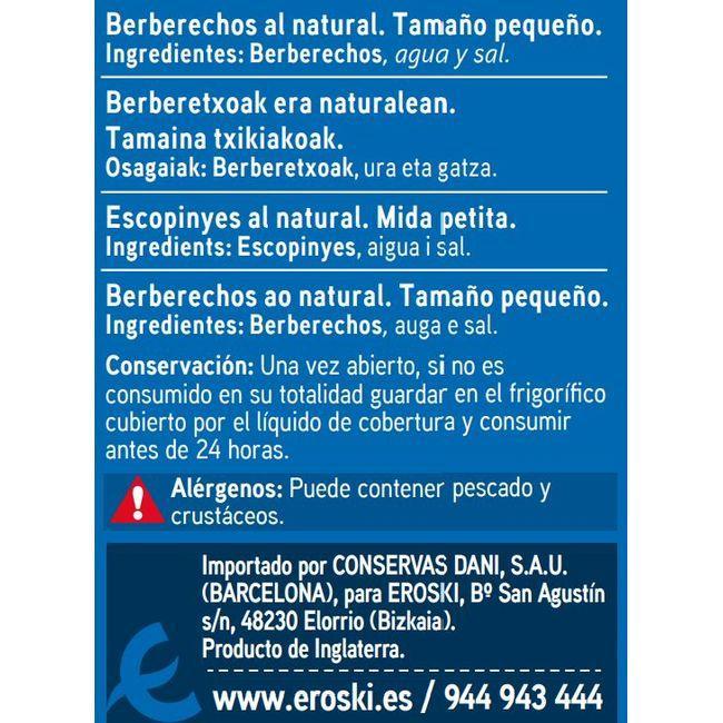Eroski Berberecho 45/55 Piezas EROSKI Lata 63 G