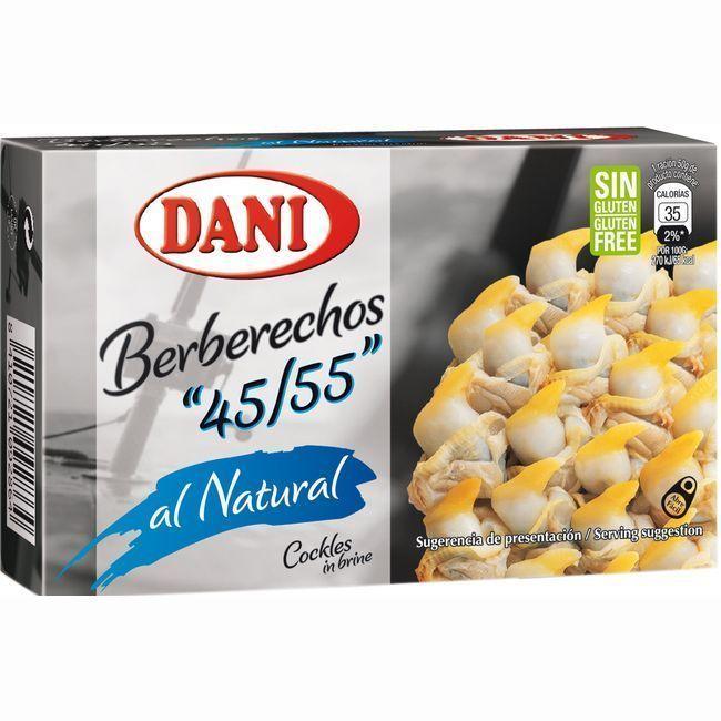 Eroski Berberechos al natural 45/55 DANI lata 63 g