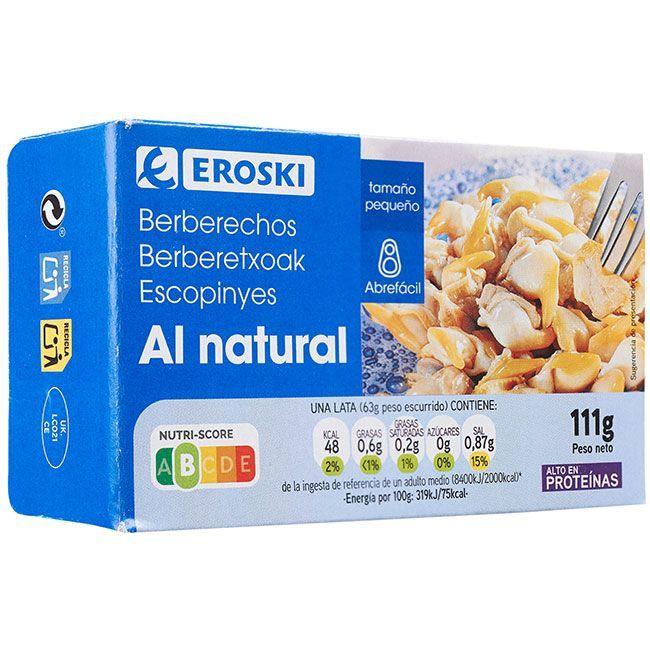 Eroski Berberechos pequeños EROSKI lata 63 g