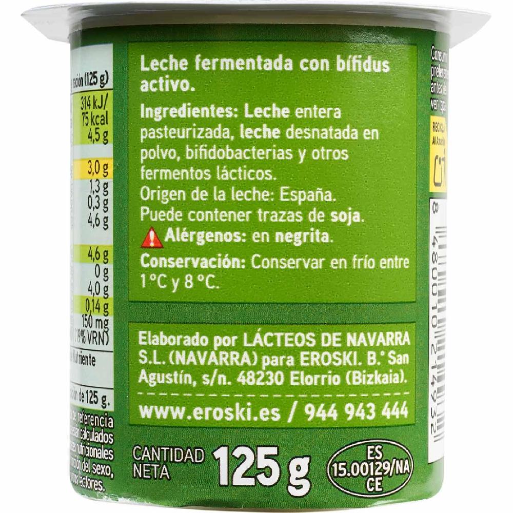 Eroski Bífidus Natural EROSKI Pack 6x125 G