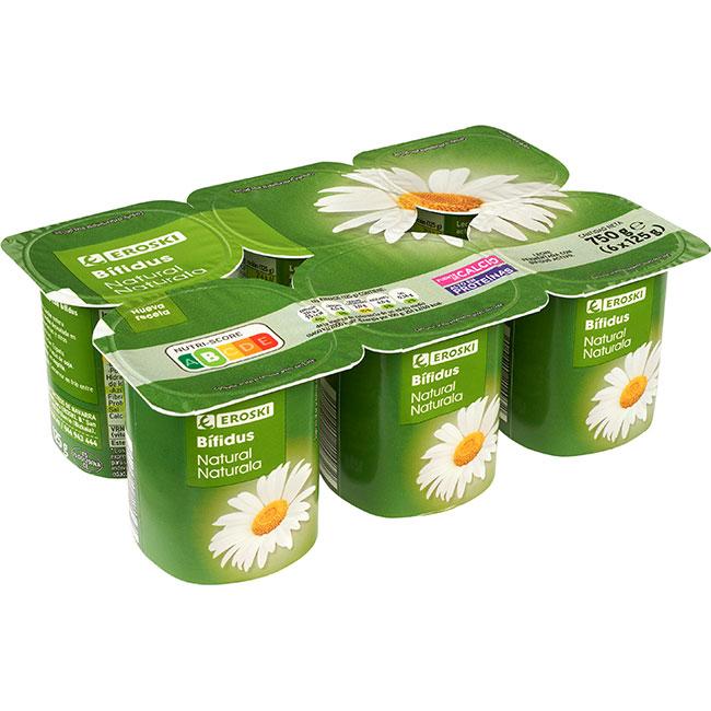 Eroski Bífidus natural EROSKI pack 6x125 g
