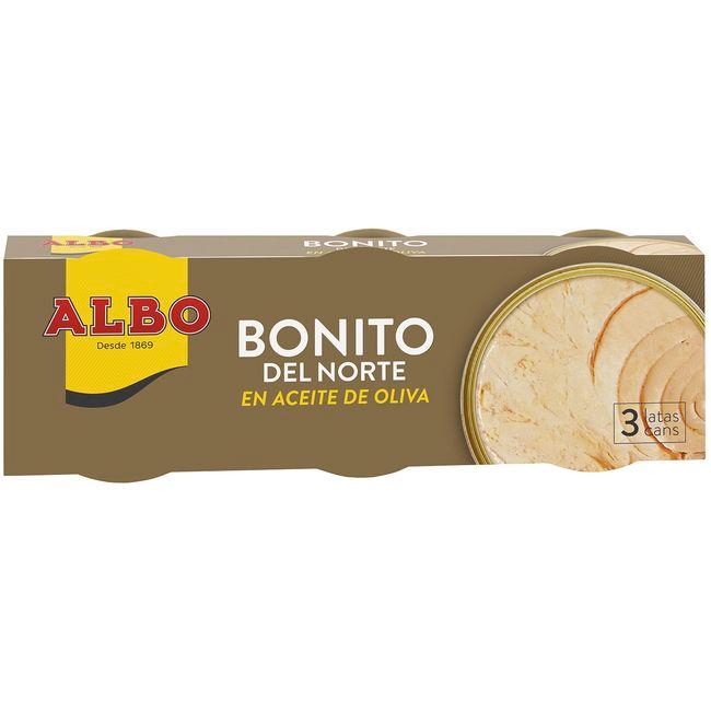 Eroski Bonito en aceite de oliva ALBO pack 3x65 g