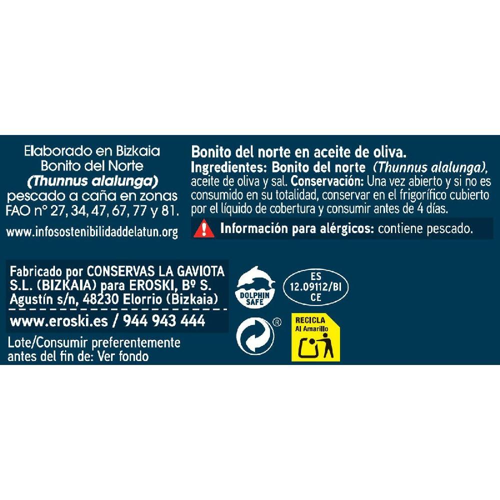 Eroski Bonito En Aceite De Oliva EROSKI Lata 111 G
