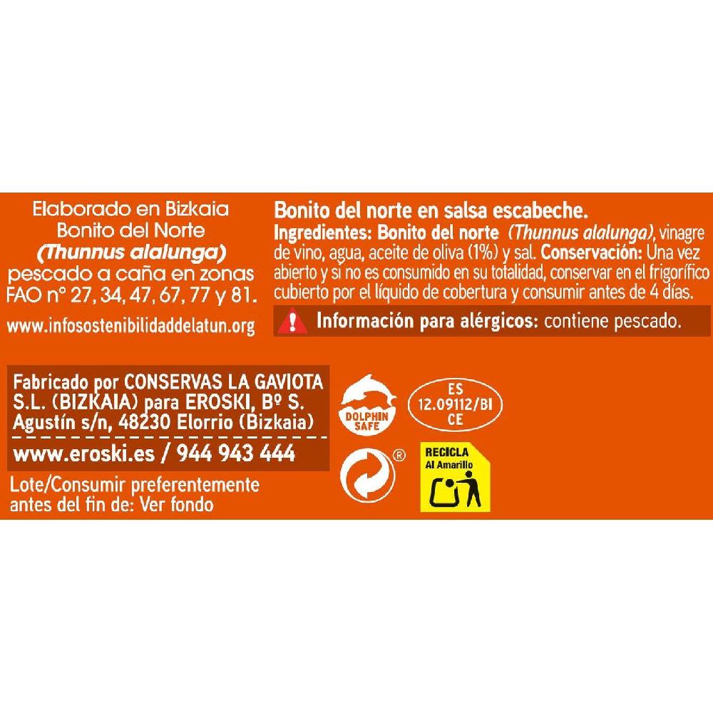 Eroski Bonito En Escabeche EROSKI Lata 111 G