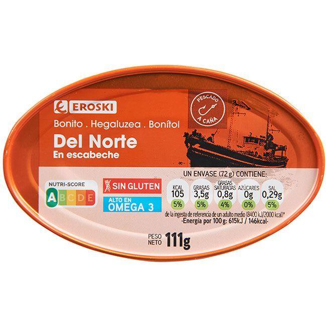 Eroski Bonito en escabeche EROSKI lata 111 g