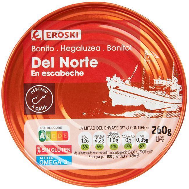 Eroski Bonito en escabeche EROSKI lata 266 g