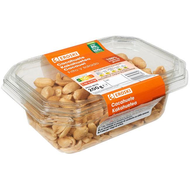 Eroski Cacahuetes Fritos EROSKI Tarrina 200 G