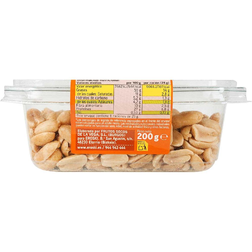 Eroski Cacahuetes Fritos EROSKI Tarrina 200 G