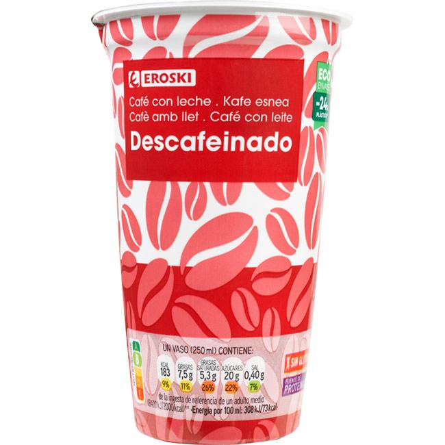 Eroski Café descafeinado EROSKI vaso 250 ml