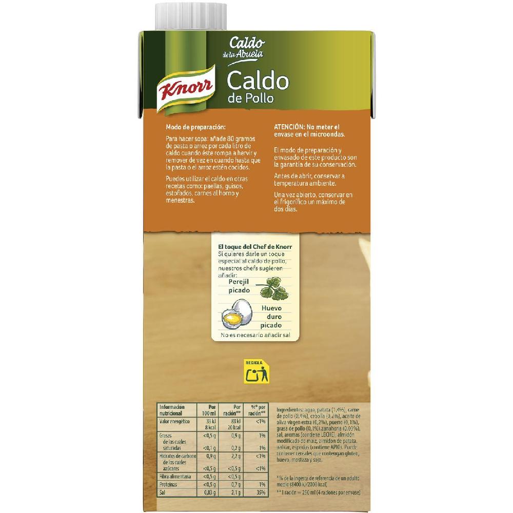 Eroski Caldo De Pollo La Abuela KNORR Brik 1 Litro
