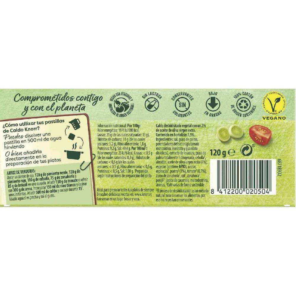 Eroski Caldo Vegetal KNORR 12 Pastillas Caja 120 G