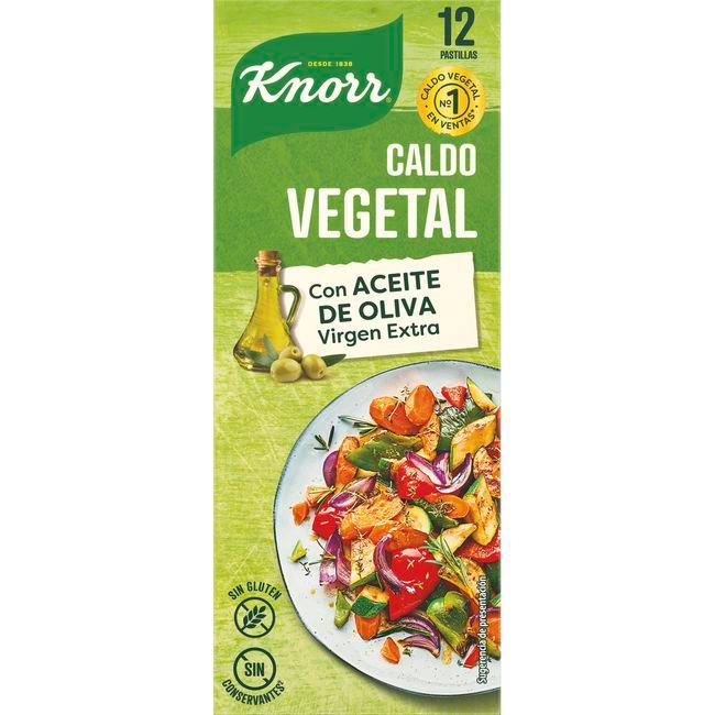 Eroski Caldo vegetal KNORR 12 pastillas caja 120 g