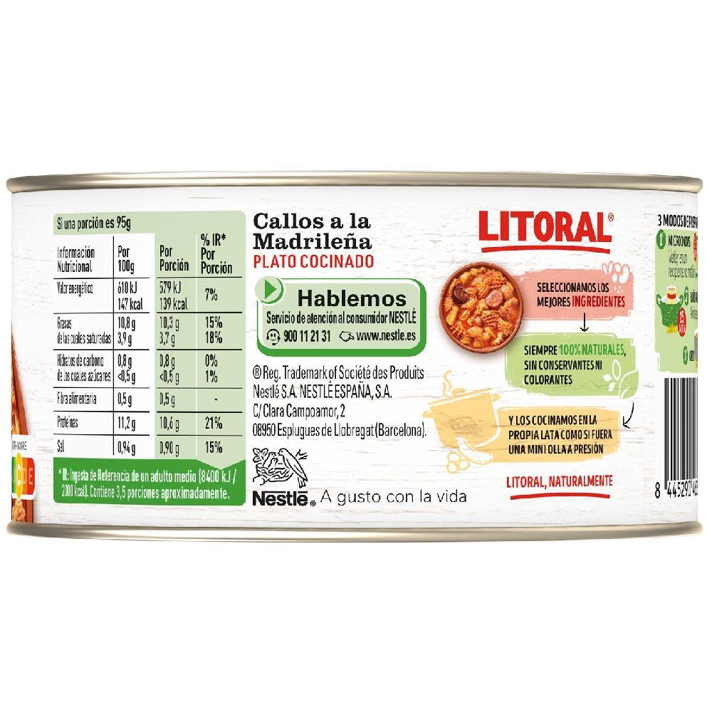 Eroski Callos A La Madrileña LITORAL Lata 370 G
