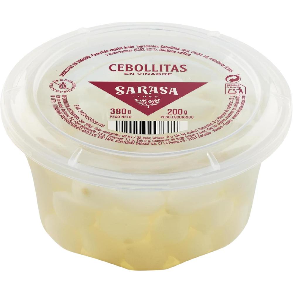 Eroski Cebollitas en vinagre SARASA tarrina 200 g