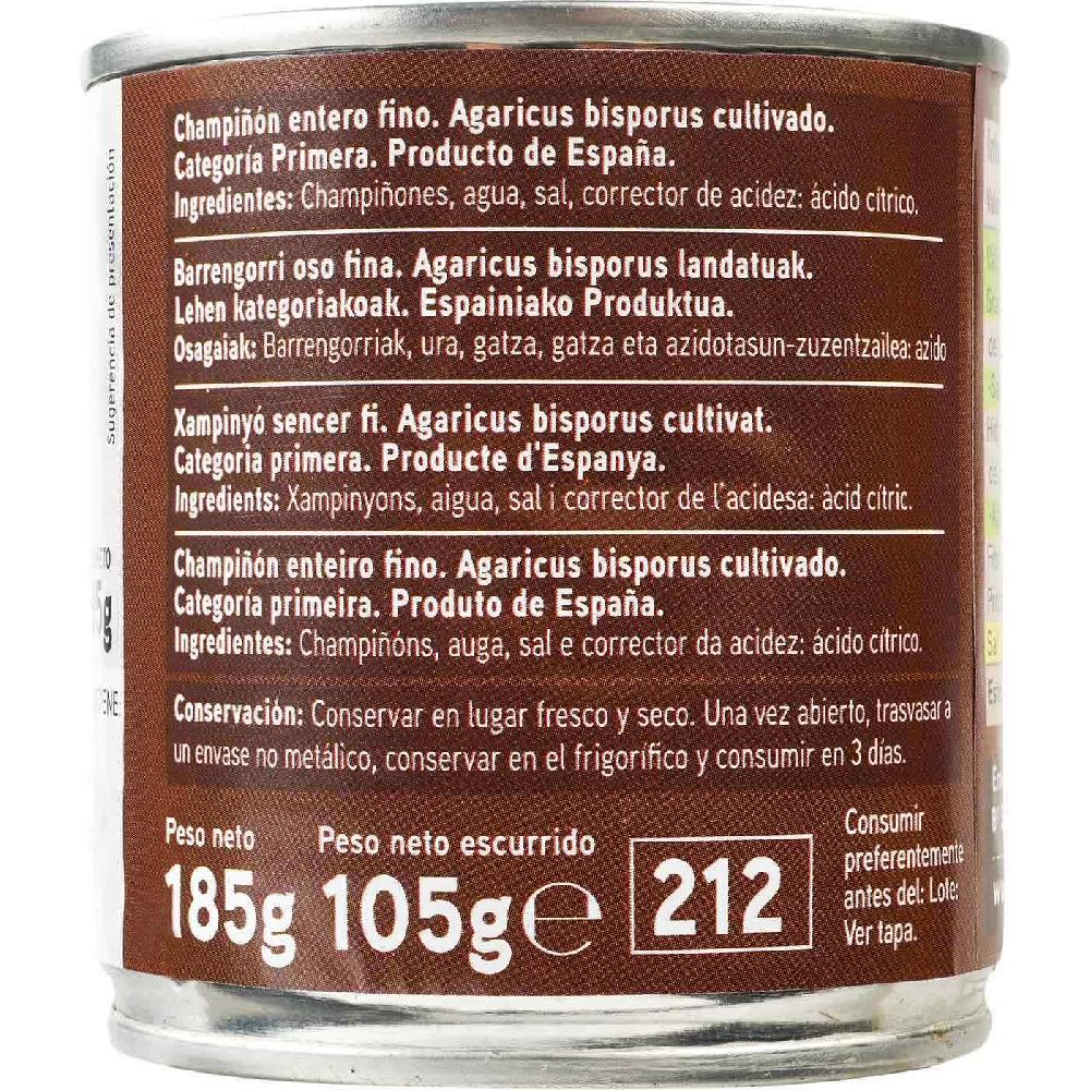 Eroski Champiñon Entero EROSKI Pack 3x105 G