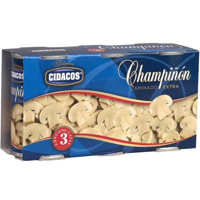 Eroski Champiñón laminado CICADOS pack 3x85 g
