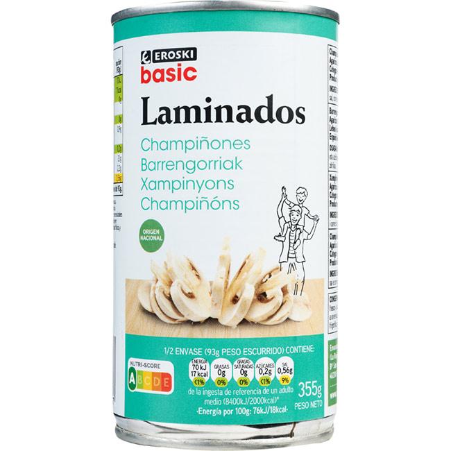Eroski Champiñon laminado EROSKI BASIC lata 185 g